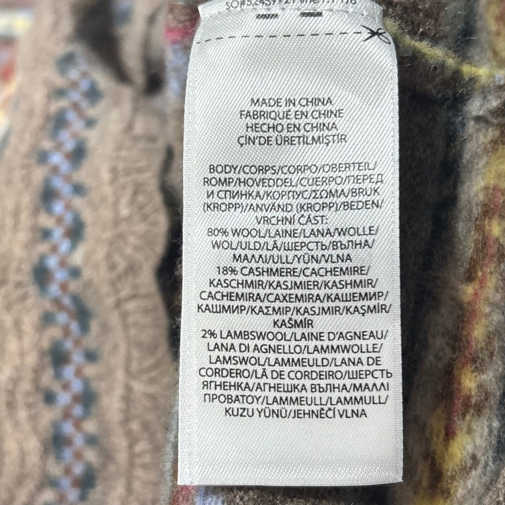 Polo Ralph Lauren Fair Isle Sweater Crochet Knit Southwestern Wool Cashmere M - Picture 11 of 13